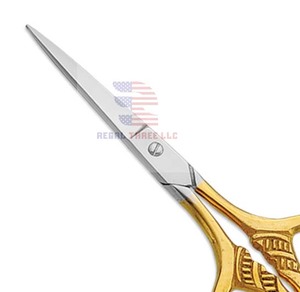 Ciseaux à broder les cuticules à lame droite tranchante Ciseaux en acier inoxydable multicolores - Product Image 4