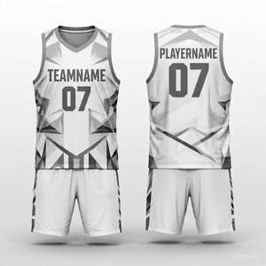 Uniforme Deportivo de Baloncesto de Verano, Diseño Personalizado OEM/ODM, Sin Mangas, 100% Poliéster, Conjunto de Uniforme de Equipo en Blanco, Impresión por Sublimación - Product Image 3