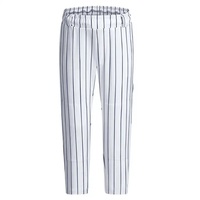 Pantalon de baseball personnalisé avec nom du joueur, rayures blanches et noires, style classique, uniforme d'équipe, respirant, polyester, hiver/été