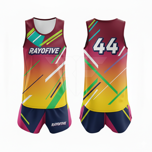 Uniforme de piste et de terrain léger avec logo personnalisé, respirant, antibactérien, 100% polyester, taille/couleur personnalisée pour les vêtements d'équipe (unisexe) - Product Image 2