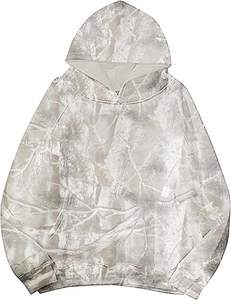 Sudadera con capucha Vintage Real Tree Camo Hunter Print para hombre, Jersey sólido de peso pesado, tejido de punto Boxy Fit, personalizable - Product Image 2