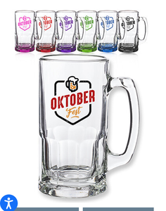 Jarra de cerveza Super Taro de 33 onzas en inventario de Estados Unidos con impresión personalizada de color ilimitado - Product Image 1