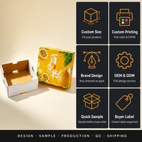 Boîte cadeau en carton ondulé imprimée sur mesure pour fruits tropicaux frais, avec couvercle ventilé, vente en gros