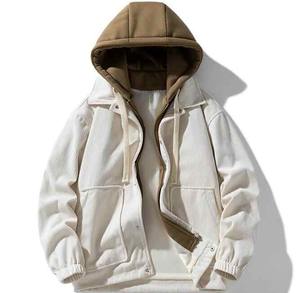 Venta al por mayor personalizado Otoño Invierno juventud suelta cómoda chaqueta de béisbol con capucha para los hombres - Product Image 1