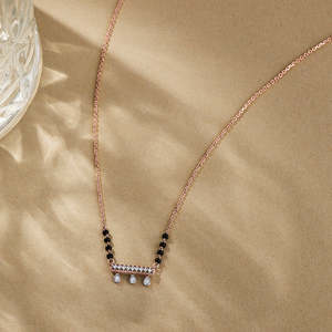 Collar Mangalsutra Tanmaniya con Diamantes Eternal Link - Product Image 1