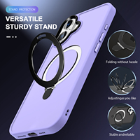 Coque de téléphone personnalisée, prix d'usine en gros, design de luxe, toucher doux, support magnétique coloré, finition mate antichoc et givrée