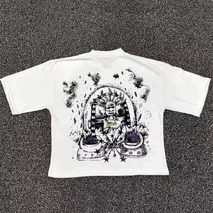 เสื้อยืดแนวสตรีทแวร์เฮฟวีเวตของผู้ชายผ้าคอตตอน240แกรม | ทรงครอปพอดีแบบวินเทจฮิปฮอปคุณภาพสูง - Product Image 2