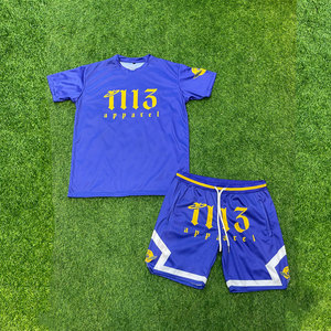 Acheter Summer Men's T-shirt Set 2 Piece Sportswear Suit Sports Fitness Custom Brand Printed Short Sleeve Two Piece Shorts Set Men - Product Image 1