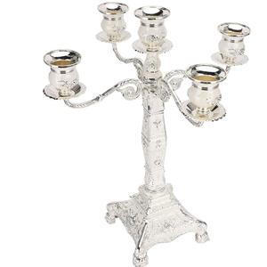 Candélabre de mariage en argent de meilleure qualité au design vintage pour la décoration d'éclairage bougeoirs en métal bougeoir - Product Image 4