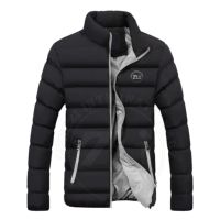 Veste matelassée à logo personnalisable pour hommes grande taille dernier modèle manteau d'hiver en polyester de haute qualité respirant imperméable vente en gros