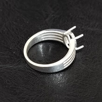 Massives 925er Sterlingsilber, 6x8mm, ovale Fassung, handgefertigt, 10K vergoldet, umweltfreundlich, DIY Damen-Schmuckrohling, Steinfassung