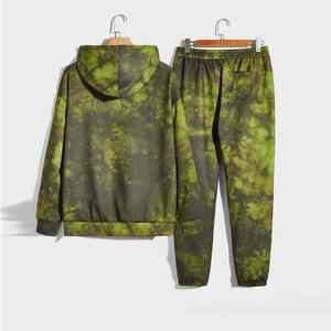 Chándal con tinte de corbata sostenible para hombre, chándal deportivo de nailon personalizado de alta calidad con estampado de encaje, diseño de logotipo frontal, nuevo chándal para hombre - Product Image 2