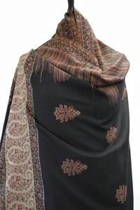 Chal Vibrante de Moda Tradicional Cachemirí para Invierno, Diseño Sólido, Poliéster, Bordado Paisley, Terciopelo Transpirable, Borlas Finas - Product Image 4