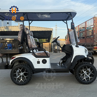 Voiturette de golf électrique personnalisée à 4 places homologuée pour la route, avec batterie au lithium 72V, châssis en aluminium, vitesse 30-50 km/h, autonomie 90 km, homologuée DOT/CE