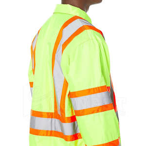 Camisa de Trabajo de Manga Larga de Algodón/Poliéster para Minería, Uniforme de Trabajo con Logotipo Personalizado, Ropa de Seguridad Reflectante de Alta Visibilidad para Hombre, Camisa de Trabajo FR - Product Image 5