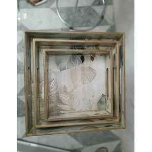 Juego de 3 Bandejas de Servicio de Madera de Primera Calidad con Acabado Laminado Duradero para Servir Té, Café y Aperitivos, Uso en Hoteles - Product Image 6