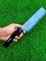 Couteau de survie en acier au carbone magnifiquement conçu, fait à la main, avec un manche en bois facile à saisir, étui en cuir pour le camping.