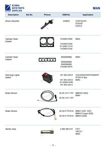 Pièces détachées pour camions MAN TGX / TGS / TGA / <span class=keywords><strong>TGM</strong></span> / TGL / F2000 - Plus de 2000 articles - Product Image 6