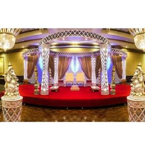 งานแต่งงานแบบพิเศษของชาวอินเดียทำจากคริสตัล Mandap ดีไซน์ใหม่ทำจากเส้นใยคริสตัลหรูหราสำหรับงานแต่งงาน - Product Image 1