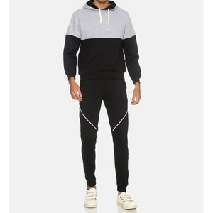 Conjunto de Sudadera con Capucha y Pantalones Deportivos de Color Liso para Hombre, Personalizado, 100% Algodón, Estilo Holgado - Product Image 1