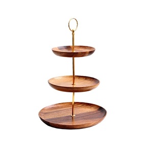 Creative Rounded Top Wooden Cake Stand Modern Living Room Cake & Pastries Stand Cake Tray At Affordable Price - Product Image 1