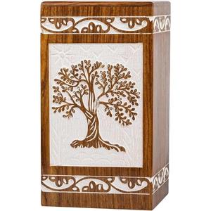 Urnas conmemorativas de madera hechas a mano para cenizas humanas adultas, urnas de diseño de pez de cremación grabadas, caja de urna funeraria decorativa para entierro - Product Image 5