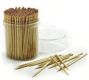 Palillos de bambú largos de madera para fiesta de cóctel/pinchos de Kebab Beige - Product Image 5