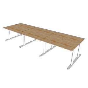 TIO HBTO011 Modern Minimalist 6-Seater Cluster <b>Office</b> <b>Desk</b> <b>Foldable</b> Automatic for Bedroom Hospital Use Made Steel Melamine Wood - Product Image 5