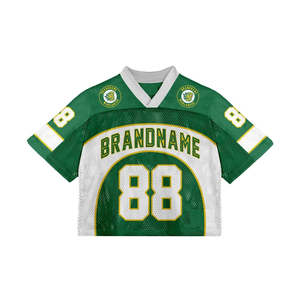 Custom 100% Polyester Cropped Soccer Jersey Digital Print Quick-Dry Mesh Oversized <b>Square</b> <b>T</b>-Shirt Style Football Jerseys for Men - Product Image 1