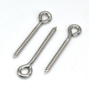 Vis de levage des yeux en gros 1 #2 #-16 # vis à <span class=keywords><strong>crochet</strong></span> pour bois acier inoxydable 304/316 vis à oeil boulon de levage anneau de fronde <span class=keywords><strong>crochet</strong></span> de mouton - Product Image 1