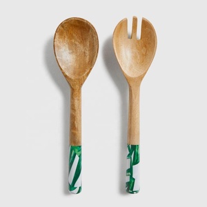 Nuevo juego de Servicio de ensalada con mango de control de madera, juego de servidor de ensalada de madera, juego de utensilios de cocina para Cena - Product Image 4