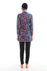 Vente en gros, nouvelle arrivée, ensemble 2 pièces modeste pour femmes, burkinis islamiques avec cristaux sur le devant, vêtements d'été de haute qualité, burkini de bain - Product Image 2