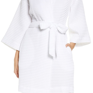 Peignoir de bain éponge compressé 100% coton Logo personnalisé Serviette tissée respirante à séchage rapide Fermeture à cordon Luxe Hiver ODM Été - Product Image 3