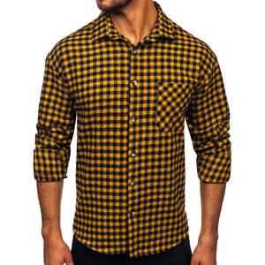 Camisa de Franela de Manga Larga Casual para Hombre, Tendencia Otoño, 100% Algodón, Transpirable, con Logotipo y Diseño Personalizados - Product Image 6