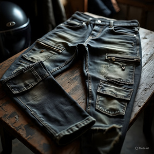 Pantalones Vaqueros de Motocross MX Unisex de Alta Calidad con Cremallera, Secado Rápido, Transpirables, para Todas las Estaciones, Tela de 380g, Protección para Conducir - Product Image 1