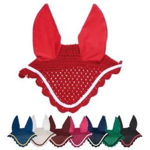 Voile anti-mouches pour cheval, filet d'oreille, bonnet, masque anti-mouches, écologique, taille personnalisable, bonnet d'oreille en coton respirant pour cheval, FABRICATION EN INDE - Product Image 2