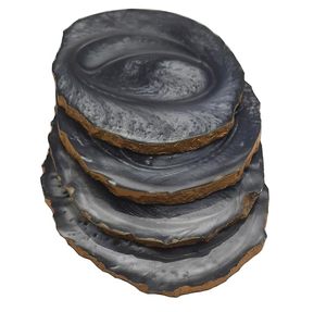 ที่รองแก้วทำจากไม้ธรรมชาติทำด้วยมือทำจากเรซินสำหรับบ้านโต๊ะในครัว - Product Image 2