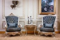 Ensemble de canapés traditionnels en bois de mahogany massif, sculptés à la main, avec revêtement rembourré, design moderne et luxueux, écologique, durable et confortable