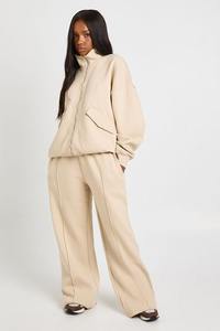 Wholesale Women Winter Casual Knitted Streetwear <b>Tracksuit</b> Custom Logo Oversized Two Piece Zip Hoodie Jogger <b>Set</b> Urban Fashion - Product Image 3