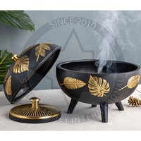 Brûleur d'encens en laiton Shree Radhey à motif arabe du Ramadan, en bois de santal indien naturel, écologique, diffuseur anti-odeur