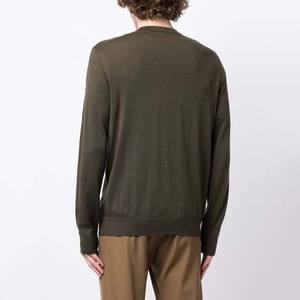 High-quality Solid Color <b>V</b>-<b>neck</b> Button Pocket Quick Dry Customizable <b>Men's</b> Cardigan <b>Sweater</b> Acrylic Breathable Wool Knitted 2026 - Product Image 6