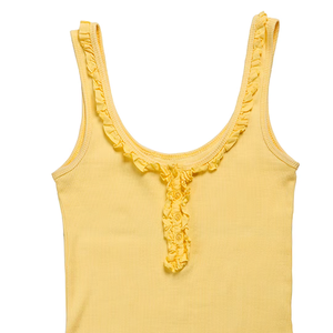 Débardeur de sport de luxe pour femmes Jersey respirant de haute qualité tricoté avec décoration en dentelle Style décontracté Gym utilisation OEM disponible - Product Image 1