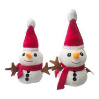 Service OEM 2024, jouets confortables, mignons, doux, blanches, de style maison de bonhomme de neige de Noël, en peluche, 30 cm, rembourrés en coton PP, décoration pour enfants