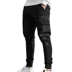 Pantalon cargo Hip Hop Streetwear pour homme Pantalon de sport taille haute en polyester multi-poches à motif droit - Product Image 6