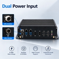 HelorPC Mini PC Intel Core I5 I7 CPU Dengan 2 LAN 6 COM Konektor Daya 4-Pin Aviation GPIO DDR5 untuk IoT Industri yang Berat
