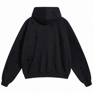 เสื้อฮู้ดซิปโอเวอร์ไซส์สำหรับผู้ชายเสื้อฮู้ดแขนยาวผ้าฝ้าย100% แบบลำลองพิมพ์โลโก้แบบออกแบบได้ตามต้องการ - Product Image 2