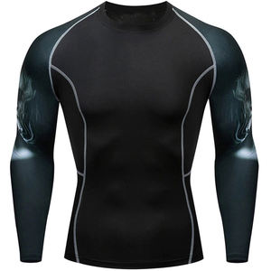 Nouveau design OEM Compression Rash Guard MMA Design personnalisé Manches courtes Respirant Vêtements de sport BJJ MMA Prix de gros - Product Image 2