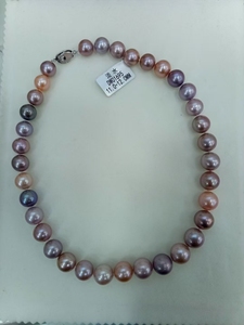 Collier de perles d'eau douce rondes roses de qualité AAA, perles cultivées, classique pour femme, à porter au quotidien - Product Image 2