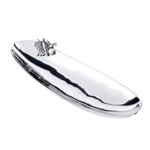 Bols décoratifs en métal pour table royale hôtels cuisine et vaisselle collations en aluminium bol de service à salade de forme ovale - Product Image 1