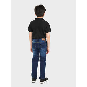 Jean en denim décontracté POURIA avec logo personnalisé, délavé, taille mi-haute, coupe droite vintage, jambe large, lavable, style Y2K pour l'hiver et l'automne - Product Image 4
